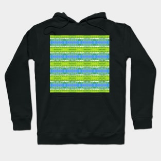 Tie Dye Blue and Green Groovy Stripes Hoodie